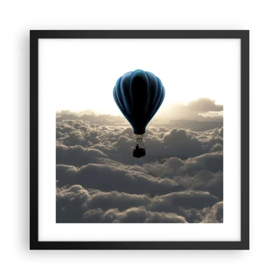 Poster in black frame - Wanderer above Clouds - 40x40 cm