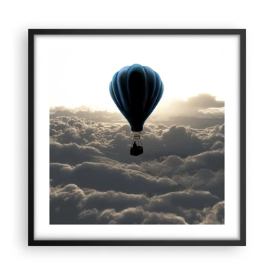 Poster in black frame - Wanderer above Clouds - 50x50 cm