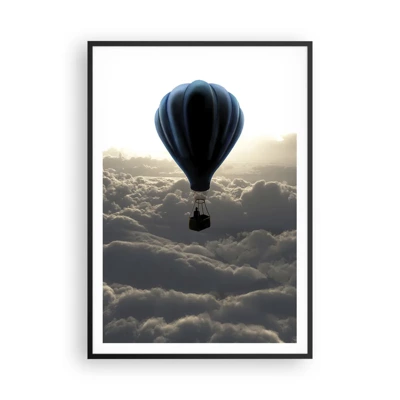 Poster in black frame - Wanderer above Clouds - 70x100 cm