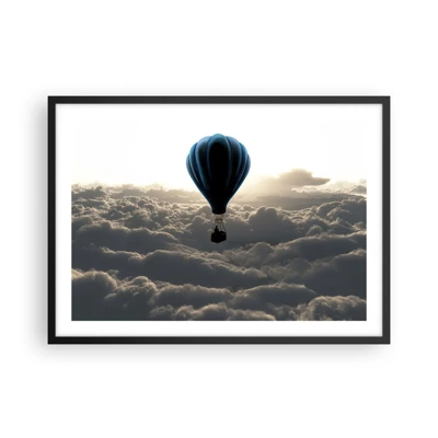 Poster in black frame - Wanderer above Clouds - 70x50 cm