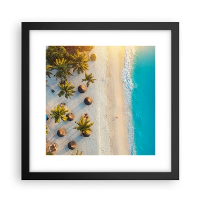 Poster in black frame - Welcome to Paradise - 30x30 cm