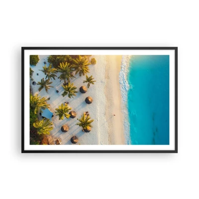 Poster in black frame - Welcome to Paradise - 91x61 cm