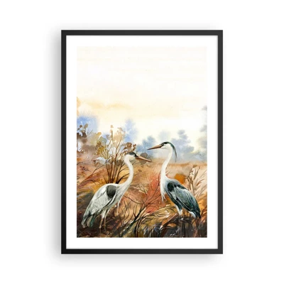 Poster in black frame - Where to in Autumn? - 50x70 cm