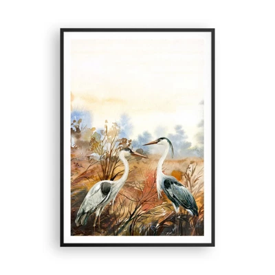 Poster in black frame - Where to in Autumn? - 70x100 cm