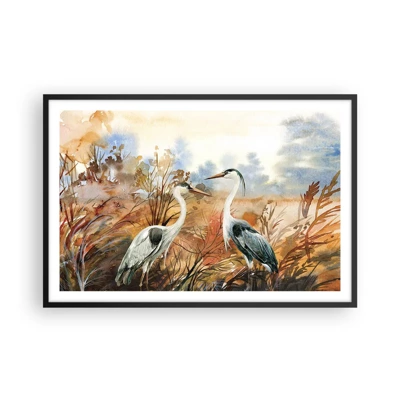 Poster in black frame - Where to in Autumn? - 91x61 cm