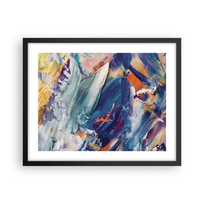 Poster in black frame - Whirlwind of Colour - 50x40 cm