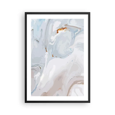 Poster in black frame - White Fusion - 50x70 cm