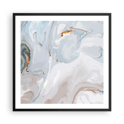 Poster in black frame - White Fusion - 60x60 cm