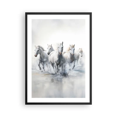 Poster in black frame - White Magic - 50x70 cm