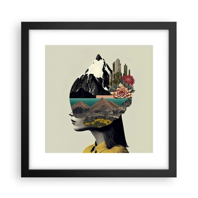 Poster in black frame - Woman - Always a Mystery - 30x30 cm