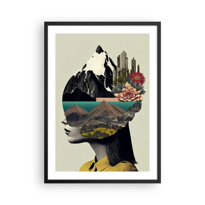 Poster in black frame - Woman - Always a Mystery - 50x70 cm