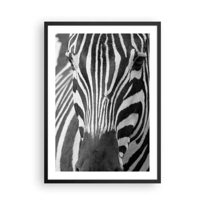 Poster in black frame - World Is Black and White - 50x70 cm