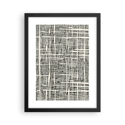 Poster in black frame - Woven Composition - 30x40 cm