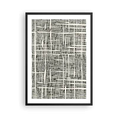 Poster in black frame - Woven Composition - 50x70 cm