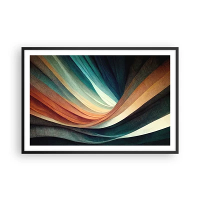 Poster in black frame - Woven from Colours - 91x61 cm