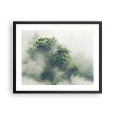 Poster in black frame - Wrapped In Fog - 50x40 cm