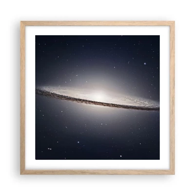 Poster in light oak frame - A Long Time Ago in a Distant Galaxy - 50x50 cm