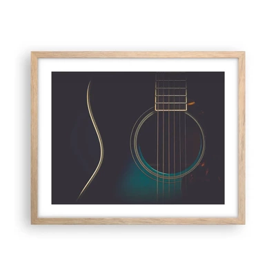 Poster in light oak frame - A Moment Before It Sounds - 50x40 cm