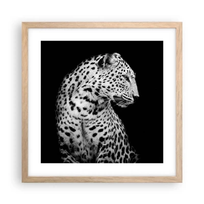 Poster in light oak frame - A Perfect Right Profile  - 40x40 cm