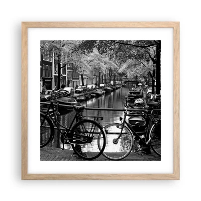 Poster in light oak frame - A Very Dutch View - 40x40 cm