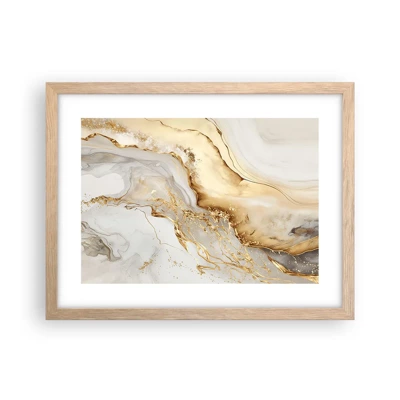 Poster in light oak frame - Abstract: Beauty and Good - 40x30 cm