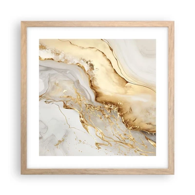 Poster in light oak frame - Abstract: Beauty and Good - 40x40 cm