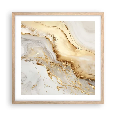 Poster in light oak frame - Abstract: Beauty and Good - 50x50 cm