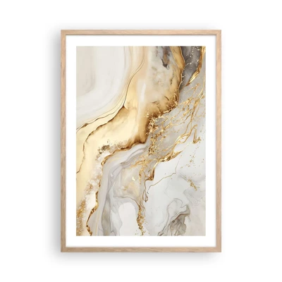 Poster in light oak frame - Abstract: Beauty and Good - 50x70 cm