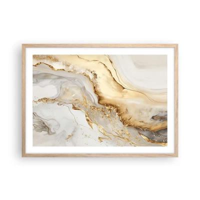 Poster in light oak frame - Abstract: Beauty and Good - 70x50 cm