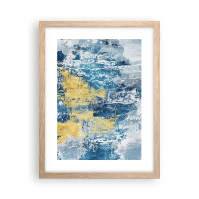 Poster in light oak frame - Abstract Full of Optimism - 30x40 cm