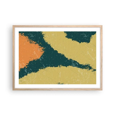 Poster in light oak frame - Abstract - Slow Motion - 70x50 cm