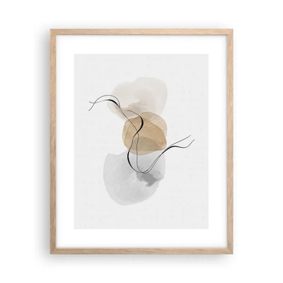 Poster in light oak frame - Air Beads - 40x50 cm