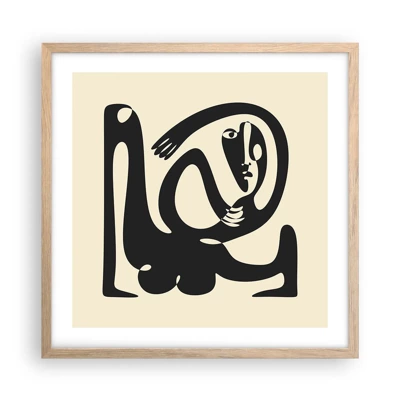 Poster in light oak frame - Almost Picasso - 50x50 cm