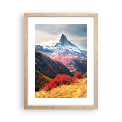 Poster in light oak frame - Alpine Autumn - 30x40 cm