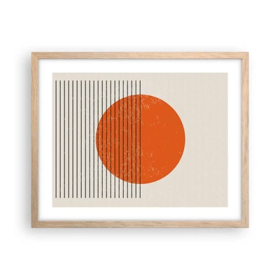 Poster in light oak frame - Always the Sun - 50x40 cm