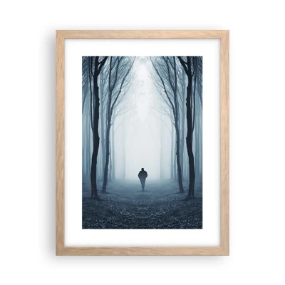 Poster in light oak frame - And Everything is Straight and Bright - 30x40 cm