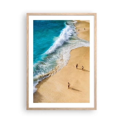 Poster in light oak frame - And Next the Sun, Beach… - 50x70 cm