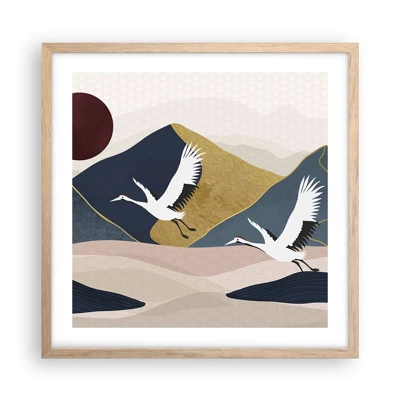 Poster in light oak frame - Another Day Has Flown By - 50x50 cm