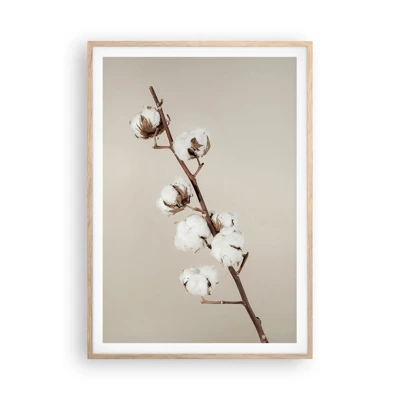 Poster in light oak frame - At the Heart of Softness - 70x100 cm