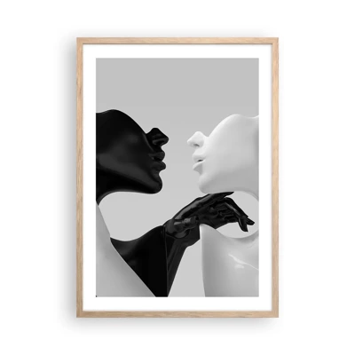 Poster in light oak frame - Attraction - Desire - 50x70 cm