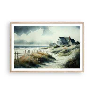 Poster in light oak frame - Away from the Hustle and Bustle - 91x61 cm