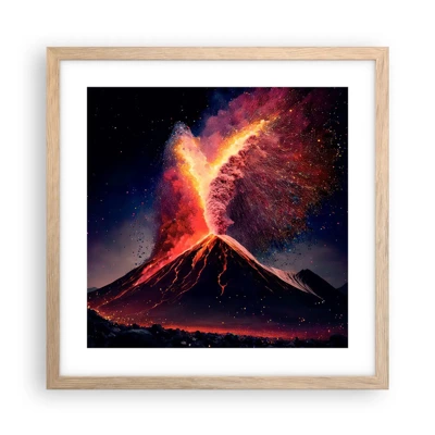 Poster in light oak frame - Beauty and Threat - 40x40 cm