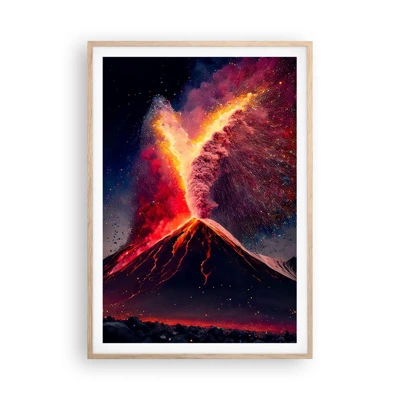 Poster in light oak frame - Beauty and Threat - 70x100 cm