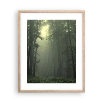 Poster in light oak frame - Before It Wakes Up - 40x50 cm