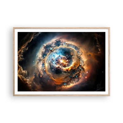 Poster in light oak frame - Beginning - 100x70 cm