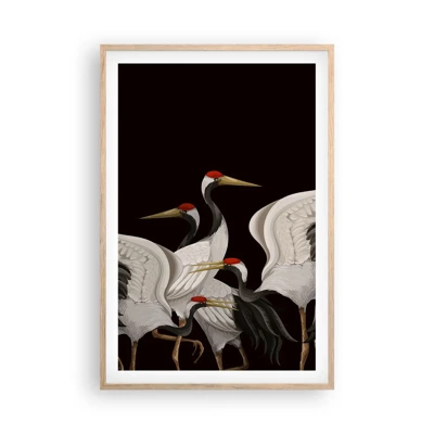 Poster in light oak frame - Bird Affairs - 61x91 cm