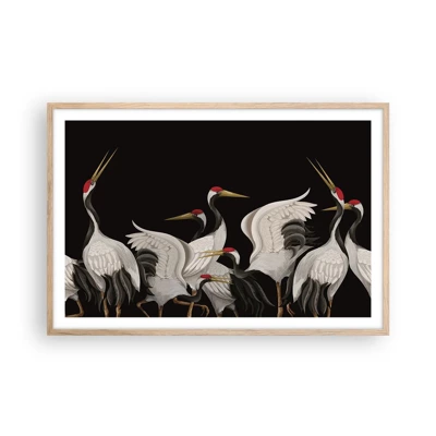 Poster in light oak frame - Bird Affairs - 91x61 cm