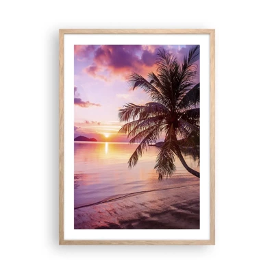 Poster in light oak frame - Bliss up to the Horizon - 50x70 cm