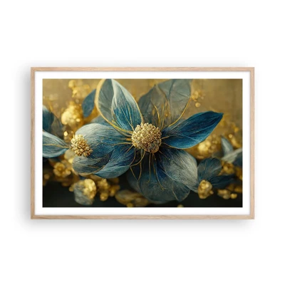 Poster in light oak frame - Blossoming in Gold - 91x61 cm