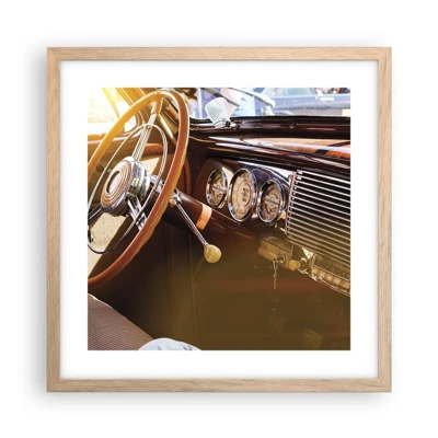 Poster in light oak frame - Breath of Luxury form the Past - 40x40 cm